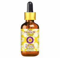 Deve Herbes Pure Camellia Oil (Camellia kissi) with Glass Dropper Cold Pressed 15ml (0.50 oz)