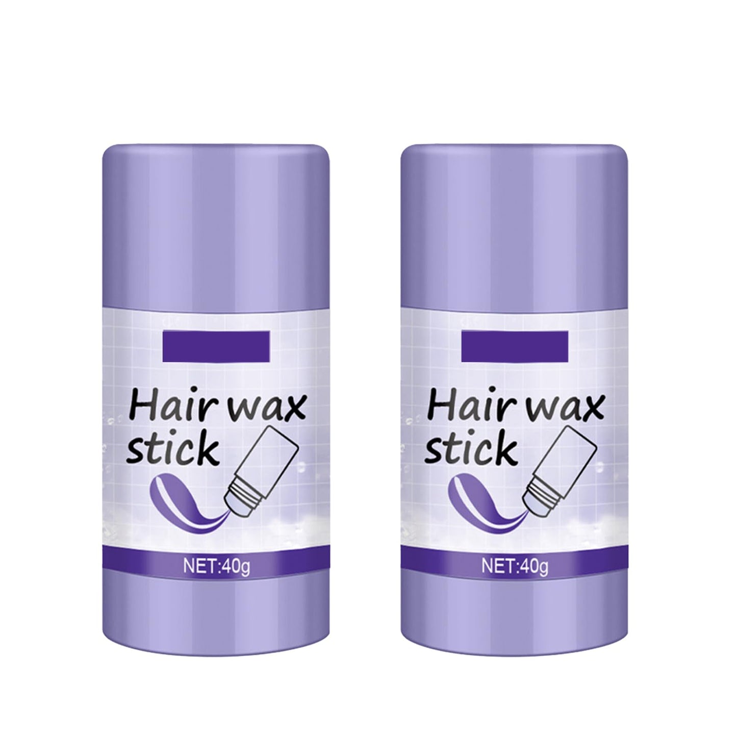 Hair Wax Stick, MKNZOME 2Pcs Hair Wax for Men Women Wax Stick for Hair Wigs Edge Control Stick Hair Stick Non-greasy Styling Wax for Fly Away & Edge Frizz Hair
