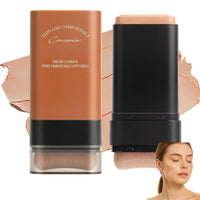 Generic Full Coverage Foundation Stick with Built-in Brush, Waterproof Matte Concealer Contour Stick for All Skin Types, Long Lasting Cream Foundation Makeup with High Coverage（#04 Honey Tan)