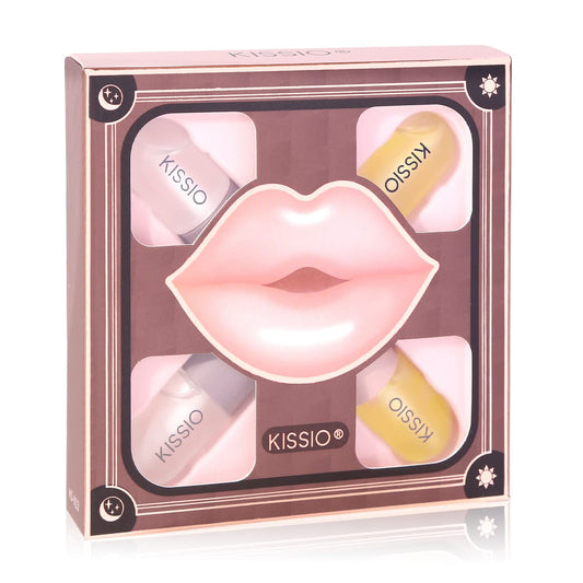 KISSIO Lip Plumper Set,Natural Lip Plumpers and Care,Lips Gloss,Moisturizing Day and Night,4PCS Lips Plumper,Cruelty Free(Clear, 4pcs)
