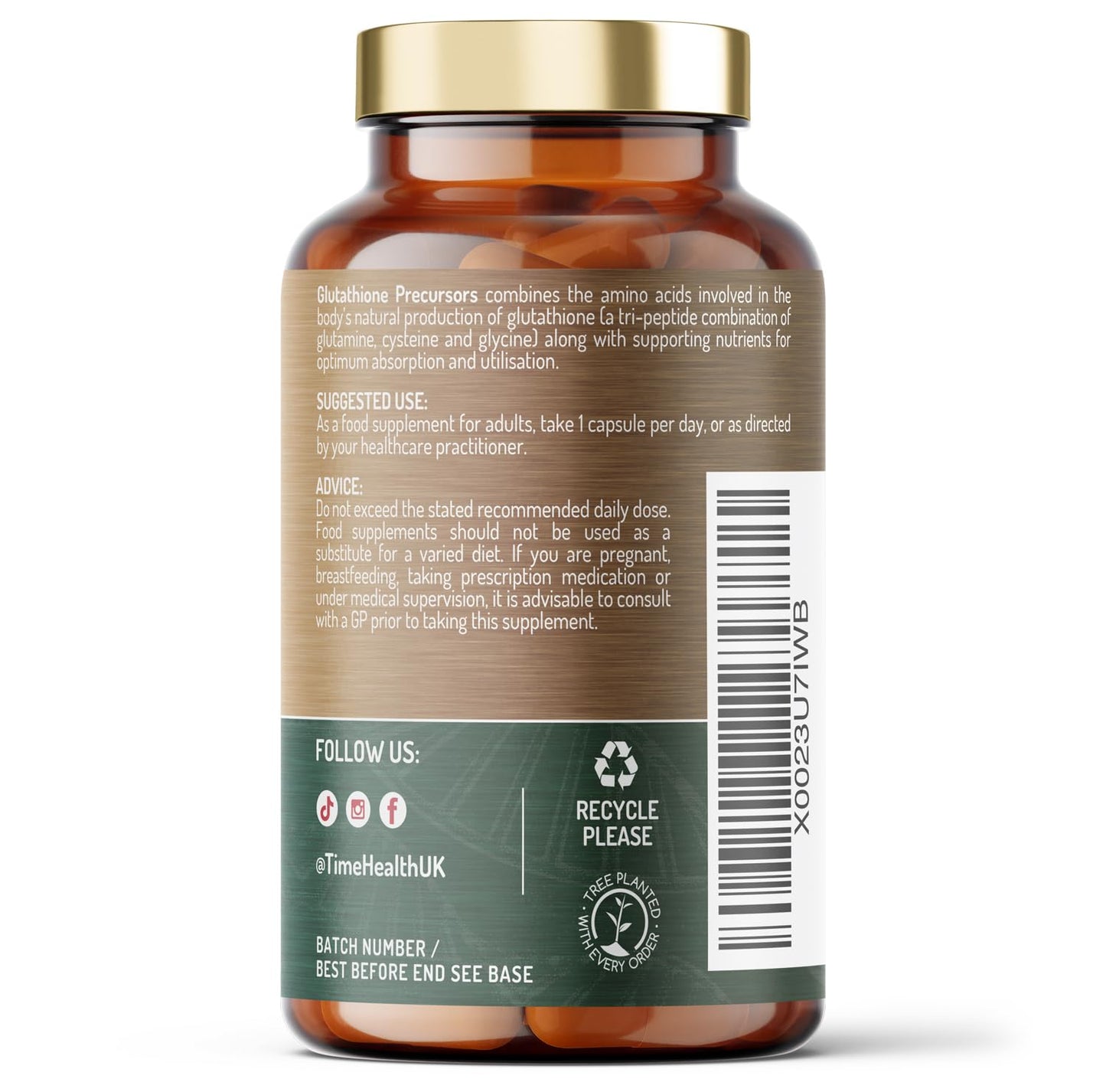 Glutathione Precursors - Tri-Peptide Formula Glycine, Glutamine & NAC - Enhanced with Na-RALA, Biotin, Selenium, Molybdenum & HEPURE™ - for Efficient Glutathione Production - UK Made to GMP Standards