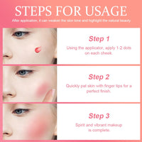 LOPHE Soft Cream Cheek Tint, Long Lasting High-Pigment Liquid Blush Blendable Moisturizing Cream Blush for Cheeks Lips (#06)