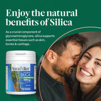 NATURE'S BEST Nature's Best Silica 200mg - High Strength Naturally Sourced Silica Supplement - UK Made - 90 Vegan Capsules (3 Months' Supply)