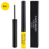 RenhuangFuxi Coloured Eyeliner, Matte Liquid Eyeliner, Yellow Eyeliner Long-Lasting Waterproof Liquid Eye Liner, Highly-Pigmented Colourful Eyeliner for Eye Makeup Tools, Black, White, Purple, Brown(Only Yellow)