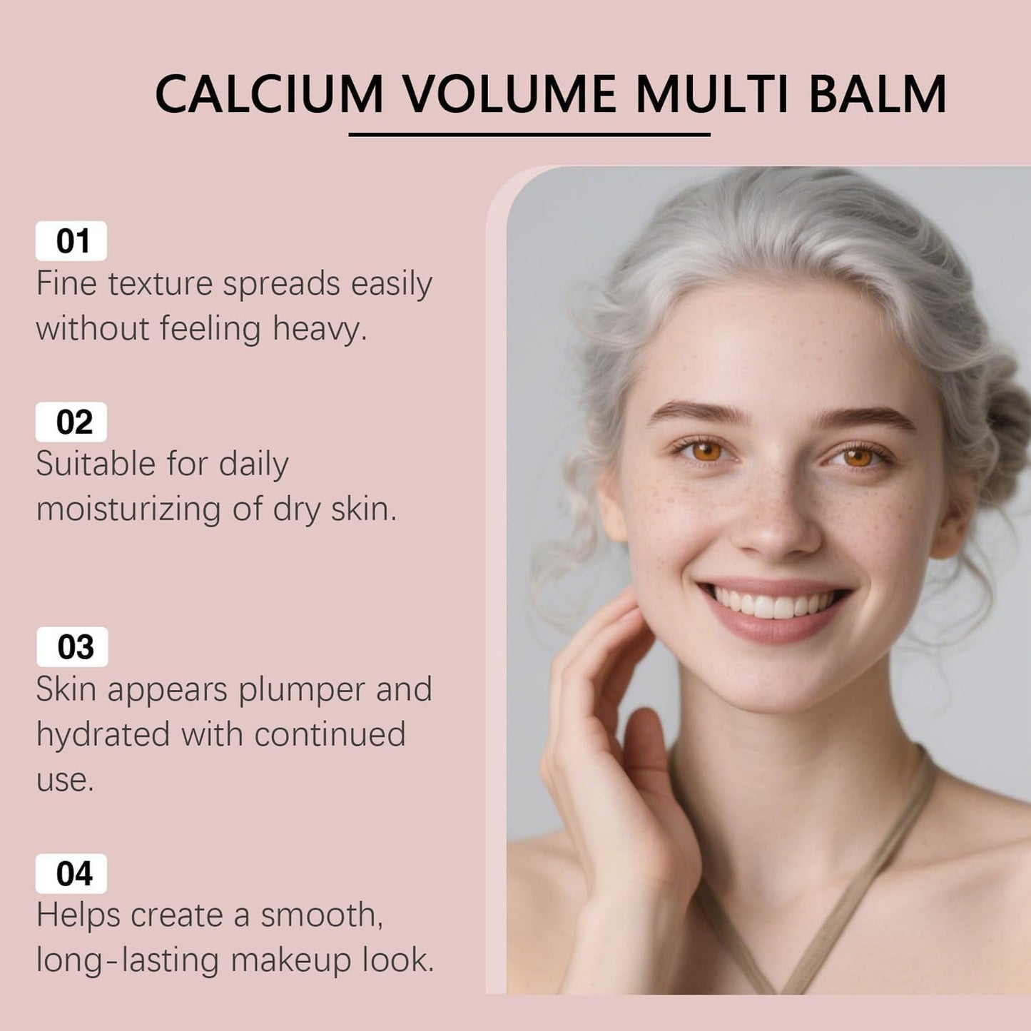 2Pc Calcium Multi Balm, Calcium Volume Multi Balm, Wrinkle Core Stick, Korean Collagen Moisturing Stick, Anti-aging, Hydrating, Firming Skin, Suitable for Eyes, Face, Neck