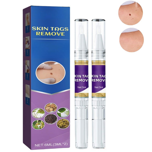 Jinjiar 2PCS Wart Remover Pen,Skin Wart Remover,Fast-Acting Wart Removal,Wart Freeze Removal,Foot & Hand Wart Strong Remover,Mole Remover,Natural Wart Re-Mover,Wart Re-Mover for Face,Flat Wa-rt Remover