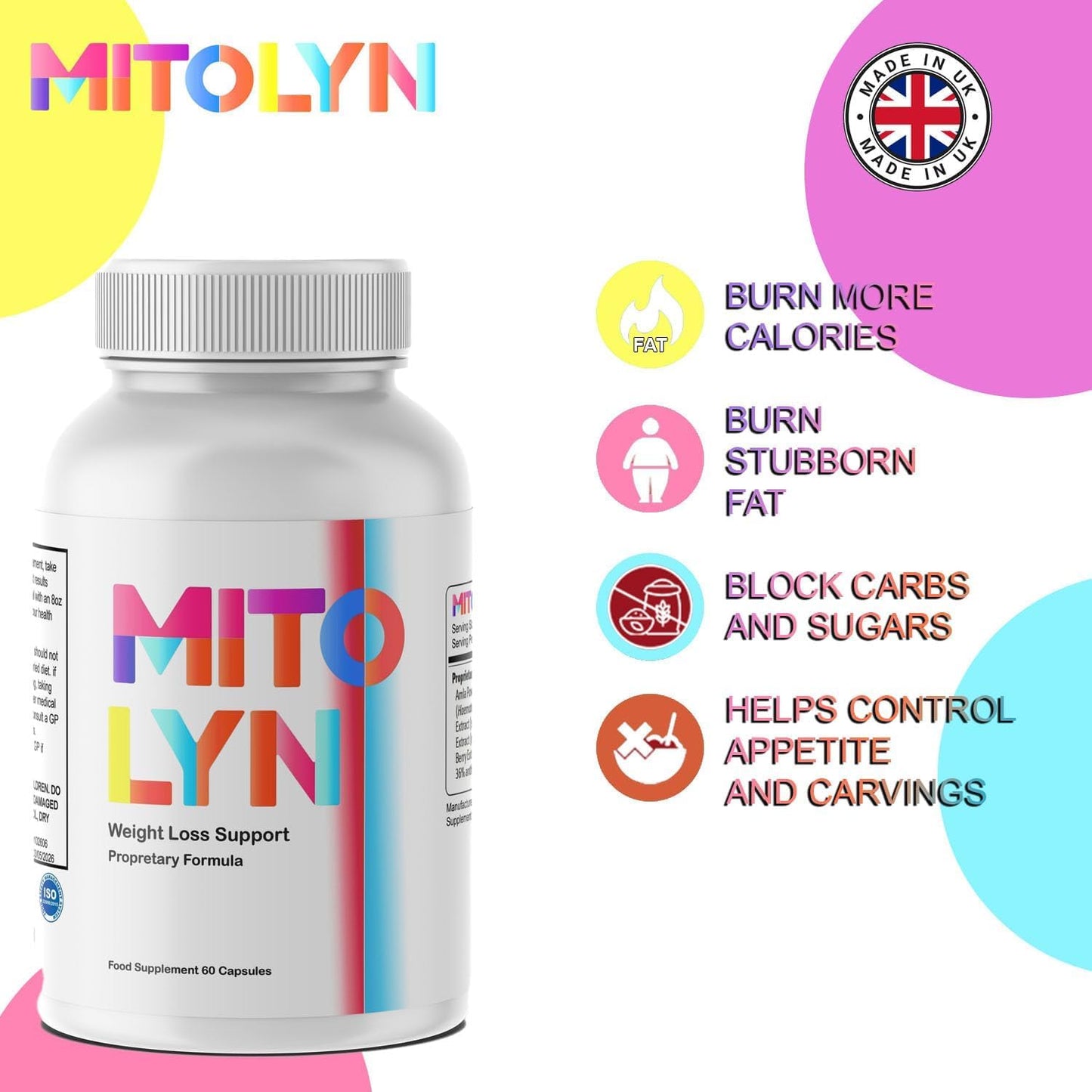 FItness Hero Supplements Mitolyn - Purple Peel Exploit/Weight Management Capsules - Natural Ingredients - 60 Capsules