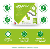 Slimbiome – Prebiotic Fibre Supplement for Gut Health & Digestive Support – 30 Sachets – Vegan Microbiome Support with Plant-Based Prebiotics