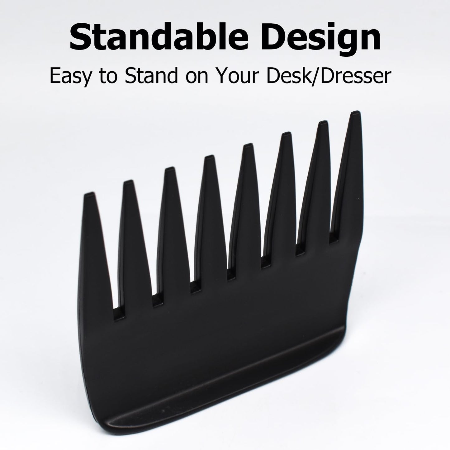 ZEROKIWI Professional Mens Styling Comb, Anti-Static Pompadour Streaker Comb Texture Wide Tooth Comb for Hairstyling Shaping Wet Pick Hairdressing Comb, Black
