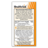 HealthAid Vitamin C 1500mg - Prolong Release - 100 Vegan Tablets