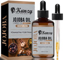 KANZY HAIR AND BEAUTY Kanzy Jojoba Oil Cold Pressed 50ml - 100% Pure Jojoba Oil for Hair, Nails, Eyelash & Eyebrow Growth - Vegan & Cruelty-Free for Skin, Face & Body as Carrier, Massage Oil