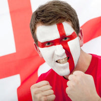 Go Ho White and Red Stick,England Flag Red & White Set,Sweat Proof Face Paint,Clown Joker Face Body Paint for Halloween Cosplay SFX Makeup,Safe Lip&Face Paint