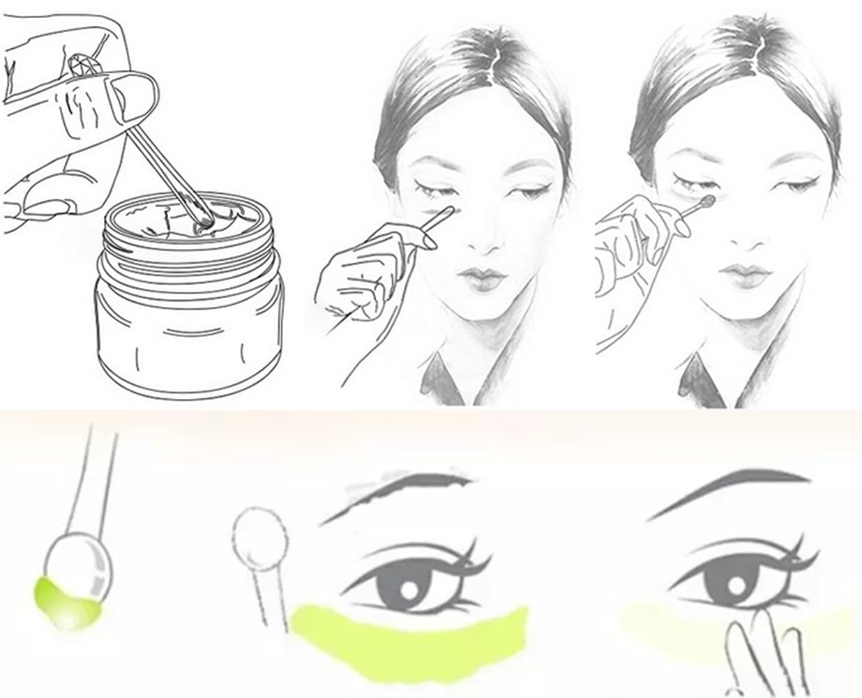 OHEETU 3Pcs Silver Metal Eye and Face Cream Applicators Makeup Cream Spoon Roller Stick T-Shaped Eyes Facial Massager Sticks Cosmetic Skin Care Tools