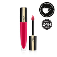 L'Oreal Paris Rouge Signature Matte Liquid Lipstick 114 I Represent (Raspberry Pink), Ultra Lightweight, Bare-Lip Sensation, Up to 24H Longwear
