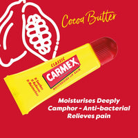 Carmex Classic Moisturising Lip Balm Tube | Prevents Dryness, Peeling & Lip Discolouration from Sun Exposure | Hydrating Lip Care with Cooling Relief for Hot, Sunny Days (10g)