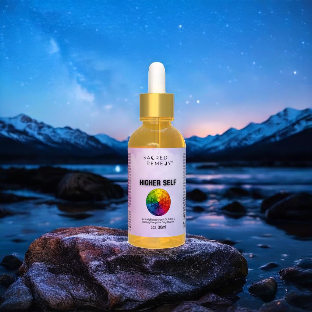 Sacred Remedy Higher Self Anointing Oil – Basil & Neroli for Third Eye & Crown Chakra Meditation with Organic Coconut, Jojoba & Shea for Spiritual Connection & Intuition (1oz / 30ml)