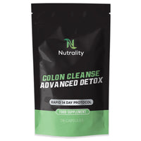 Nutrality Colon Cleanse Advanced Detox Supplement | 14-day Rapid Protocol for a Healthier You | Laxative for Constipation Relief, Stool Softener 100% Natural | Vegan | 28 Capsules
