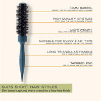 md london. mdlondon BRUSH Radial 3 (32mm Dia. Barrel). Small Round Hair Brush to Curl & Volumise. Round Hairbrush for Blow Drying Short Hair. Round Blow Dry Brush - Genuine mdlondon Hairbrushes for Women & Men
