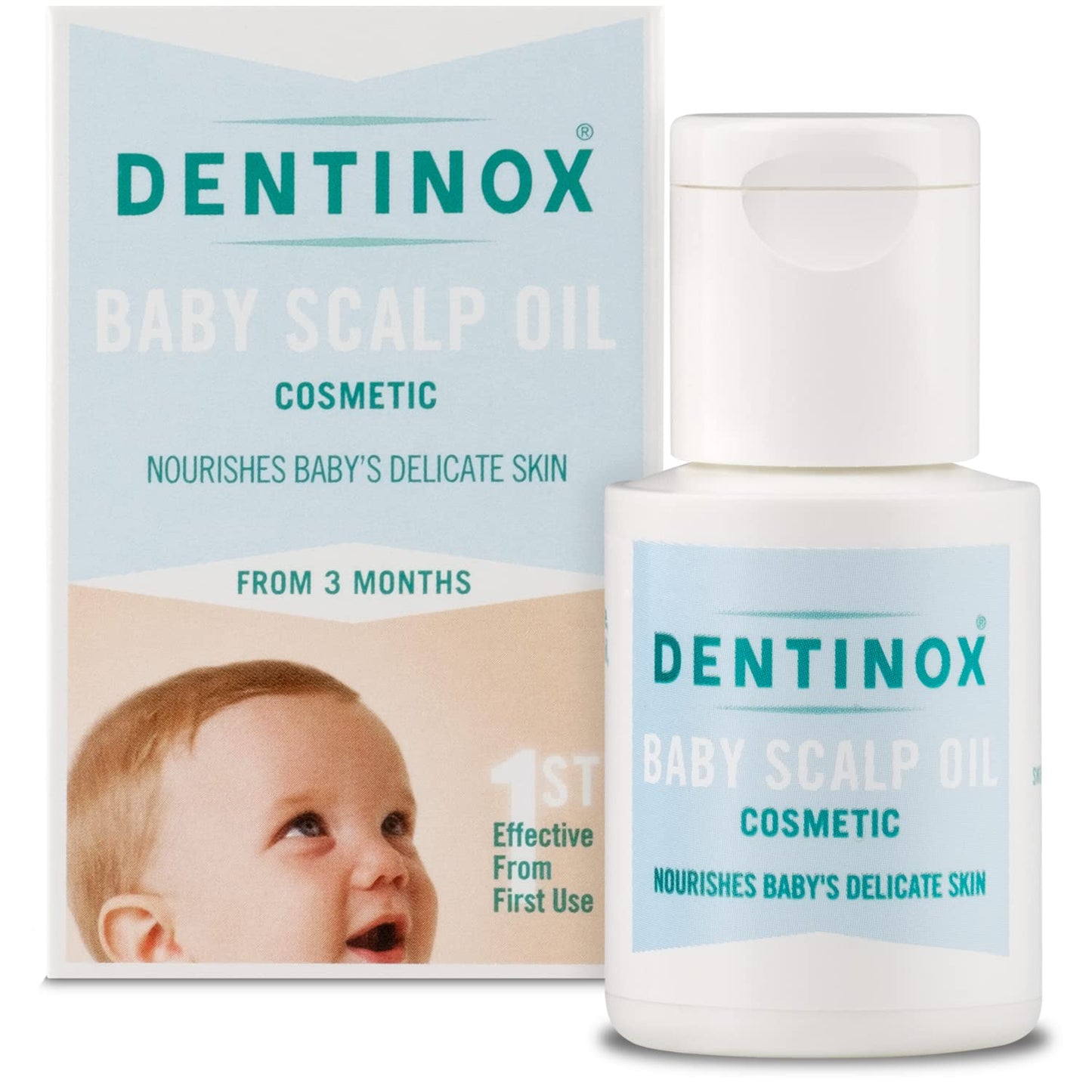 Dentinox Baby Scalp Oil – Moisturises& Nourishes Dry Skin – with Chamomile, Rosehip & Vitamin E – 3 Months & Upward (30ml)