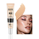 LYNTYAOU BB Cream Foundation, Even Skin Tone Color Correcting Cream Moisturizing Concealer Makeup Base, Lightweight Foundation Anti-Redness Silky Smoothing Foundation (Natural)