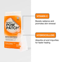 Carbon Theory SupaVIT-C Pow Patch - 20 x Pimple Patches with Vitamin C - Spot Treatment Acne Patches - Whitehead Remover and Blemish Patches - Vegan Acne Treatment