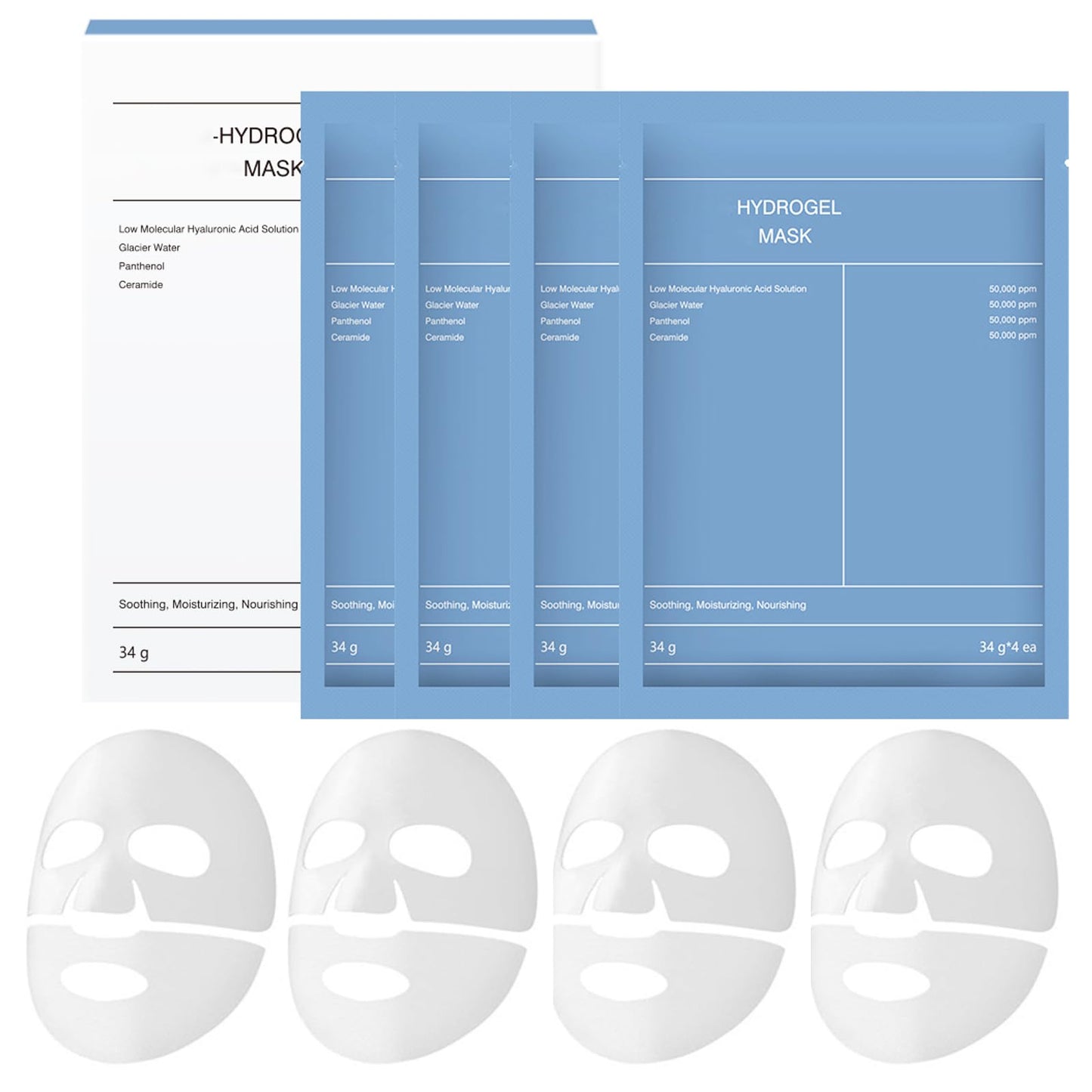 SHEBEEDO Hydrogel Mask Overnight, Intense Hydration,Bio Hydrating Face Mask Overnight,With Hyaluronic Acid, Glacier Water & Ceramide, Reduce Fine Lines & Wrinkles, Pore Minimizing