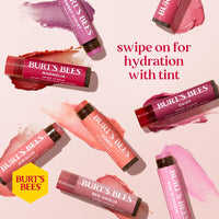 Burt's Bees Tinted Lip Balm Hibiscus, Moisturising Lip Tint With Shea Butter, 100% Natural Origin, 4.25g