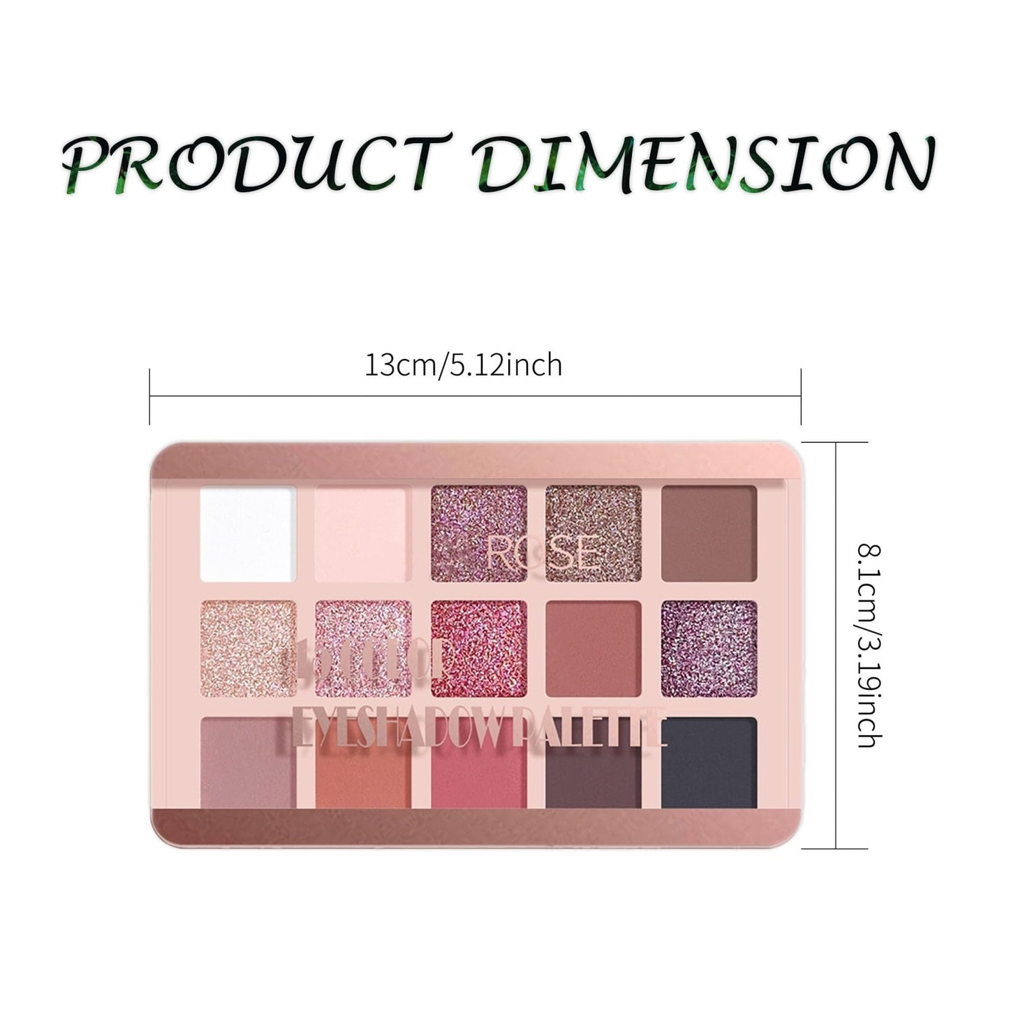 LYNTYAOU Eyeshadow Pink Eye shadow Palette, Make-Up Palettes Shimmer Glitter Matte Shadows Pallets for Women, 15 Color Pink Brown Natural Long Lasting Highly Pigmented Eyeshadow Palette