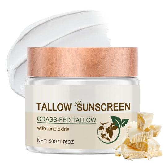 Cureluxe Nano Zinc Oxide Sunscreen Cream – Tallow Sunblock Factor 50 for Face & Body – Spf50 Beef Tallow & Zinc Sun Cream – Uva/Uvb Protection – Sunscreen Moisturizer for Outdoor & Travel & Beach