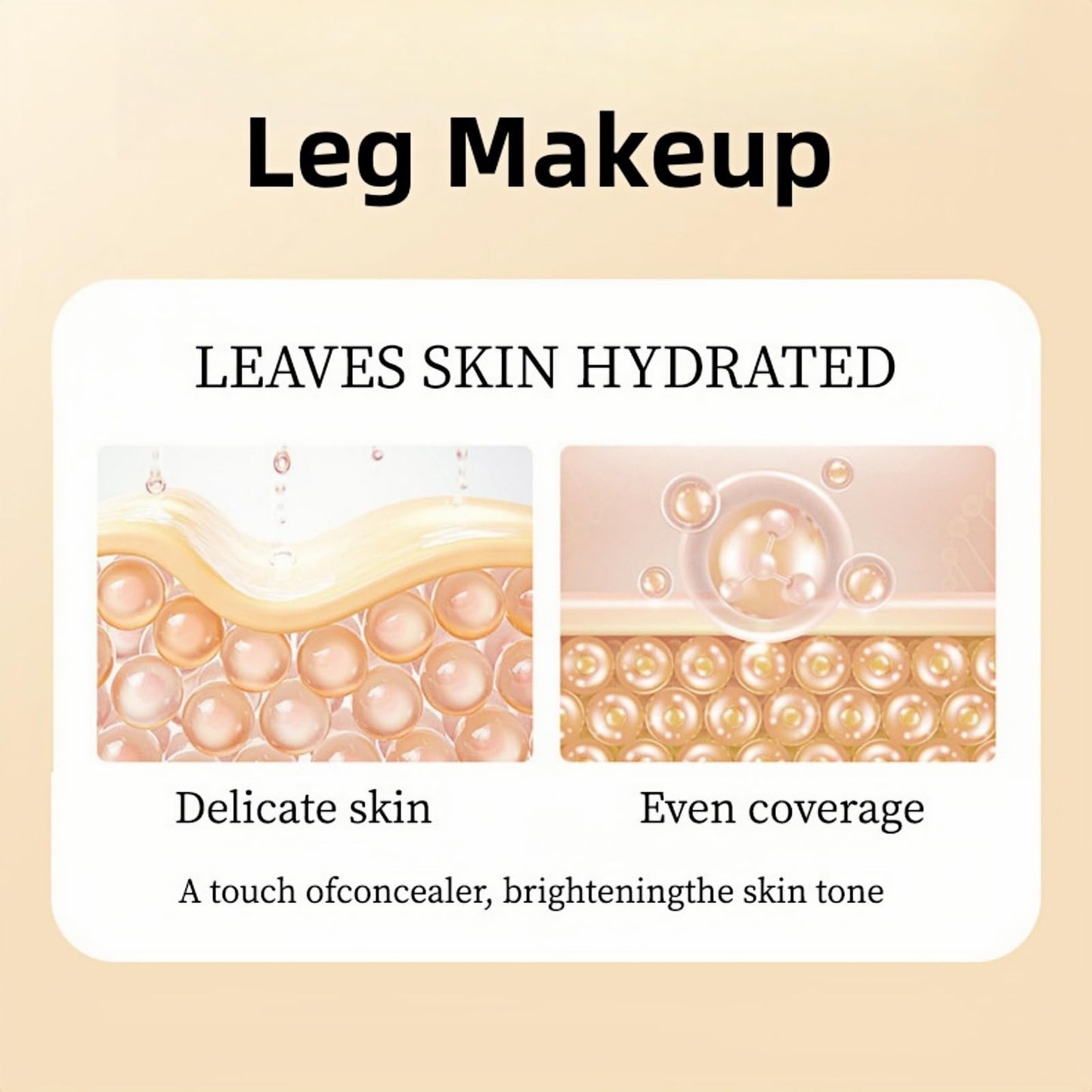 Leg Makeup Waterproof No Transfer,Leg Makeup Concealer Full Coverage,Tatto Cover up M/akeup,L/eg Make up to Cover V-eins, Waterproof L/eg Make up,Hydrating C/oncealer,C/over up Lotion,#03