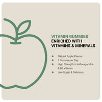 27 Elements Ashwagandha Gummies | 2 Months Supply - 60 Gummies | 2500mg - High Strength Withania Somnifera Root with 5% Withanolides and Vitamin B6 | Apple Flavoured Vegan Gummies - Gluten Free - Palm Oil Free