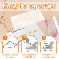 Tomedeks 4 Pairs Foot Peel mask for Hard Skin, Peeling Foot mask