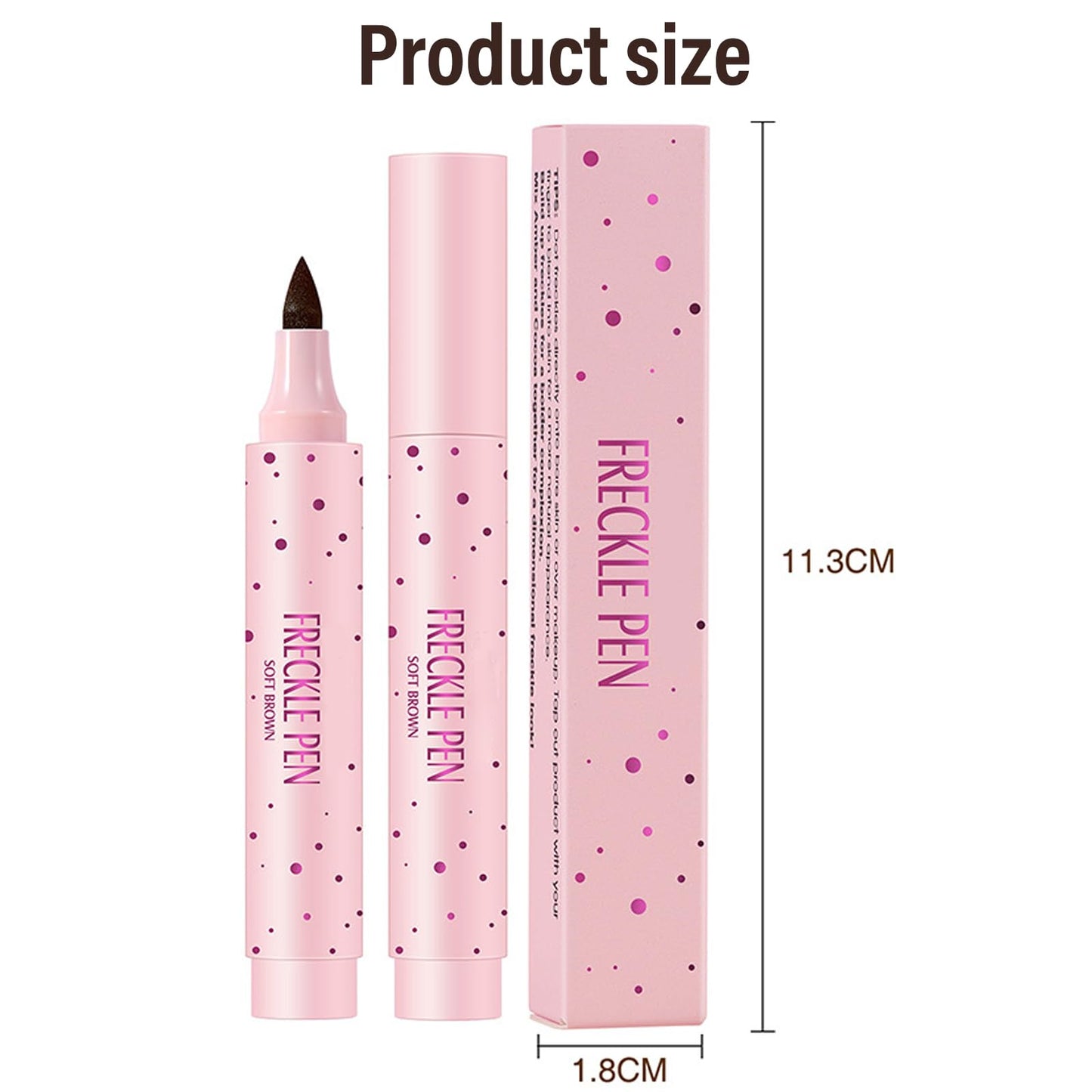 Waterproof Freckle Pen - Create Effortlessly Natural Sunkissed Makeup with Soft Dot Spot Pen (Light Brown)