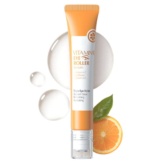 Vitamin C Eye Serum,Eye Bags Remover Women,Eye Roller for Dark Circles and Puffiness,Skincare for Dark Circles Under Eye Treatment Women,Liquid Eye Cream with Niacinamide,Caffeine