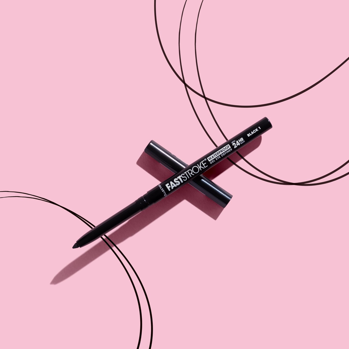 Collection Fast Stroke Waterproof Gel Eye Definer, Smudge-Proof, Long Wearing, Black