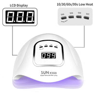BEENLE UV LED Nail Lamp 150W, Professional Nail Dryer Gel Polish Light, UV Nail Light With 4 Timer Setting, Nail Polish Curing Gel LED Dryer, Professional Nail Art Tools With Automatic Sensor, LCD Display