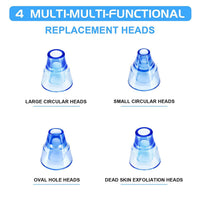 Senua Senelux Blackhead Remover Vacuum Pore Cleaner Acne Comedone Extractor Face Pore Vacuum Blackhead Remover Tool Facial Pore Cleanser with 5 Adjustable Suction Power and 4 Replacement Probes - Blue