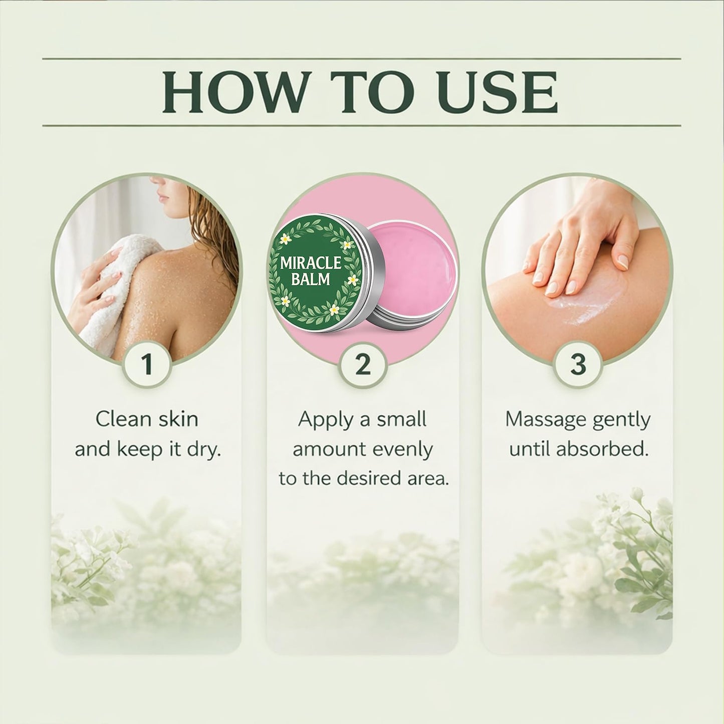 Mikloven Miracle Herbal Balm Fast-Absorbing Cream for Legs Feet & Joints - Lightweight Non-Greasy Moisturiser with Natural Calendula, Mint & Honey for Nourishing Soothing Comfort 30g Jar