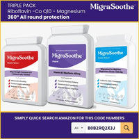 Premium Vitamin B2 Riboflavin 400mg per Capsule 120 Days Supply - Migrasoothe-B Pharma Manufacturing Standards UK Made Migraine Support, Stress, Tremors & Energy Vegan. NHS Recommended Vitamin B2 400
