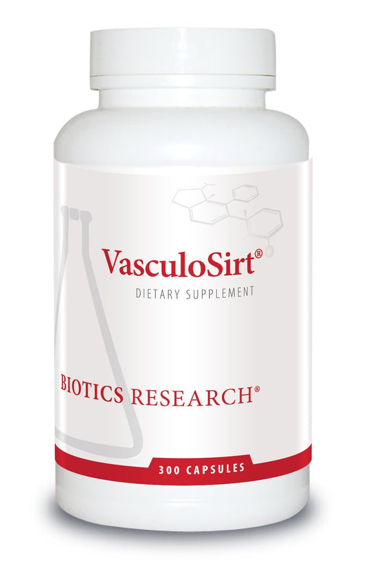 BIOTICS Research VasculoSirt– Formulated with The Assistance of Mark Houston, MD, Cardiovascular and Healthy Support for Healthy Blood Flow Support, CoQ10, Gingko (300 Caps)