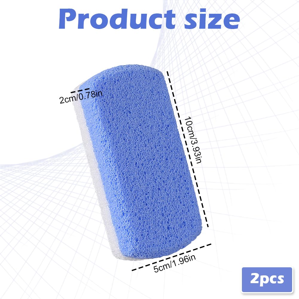 AKSIQIOL 2 Pcs Glass Pumice Stone for Feet,Durable Callus Remover & Foot Exfoliator for Smooth, Soft Skin, for at-Home Pedicures & Spa Treatments