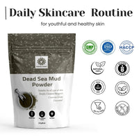 Hebhac Herbs Dead Sea mud powder 227 g | Powder for Facial Mask for Men & Women | Natural Facial Cleanser, Skin Tightening, Blackhead Remover