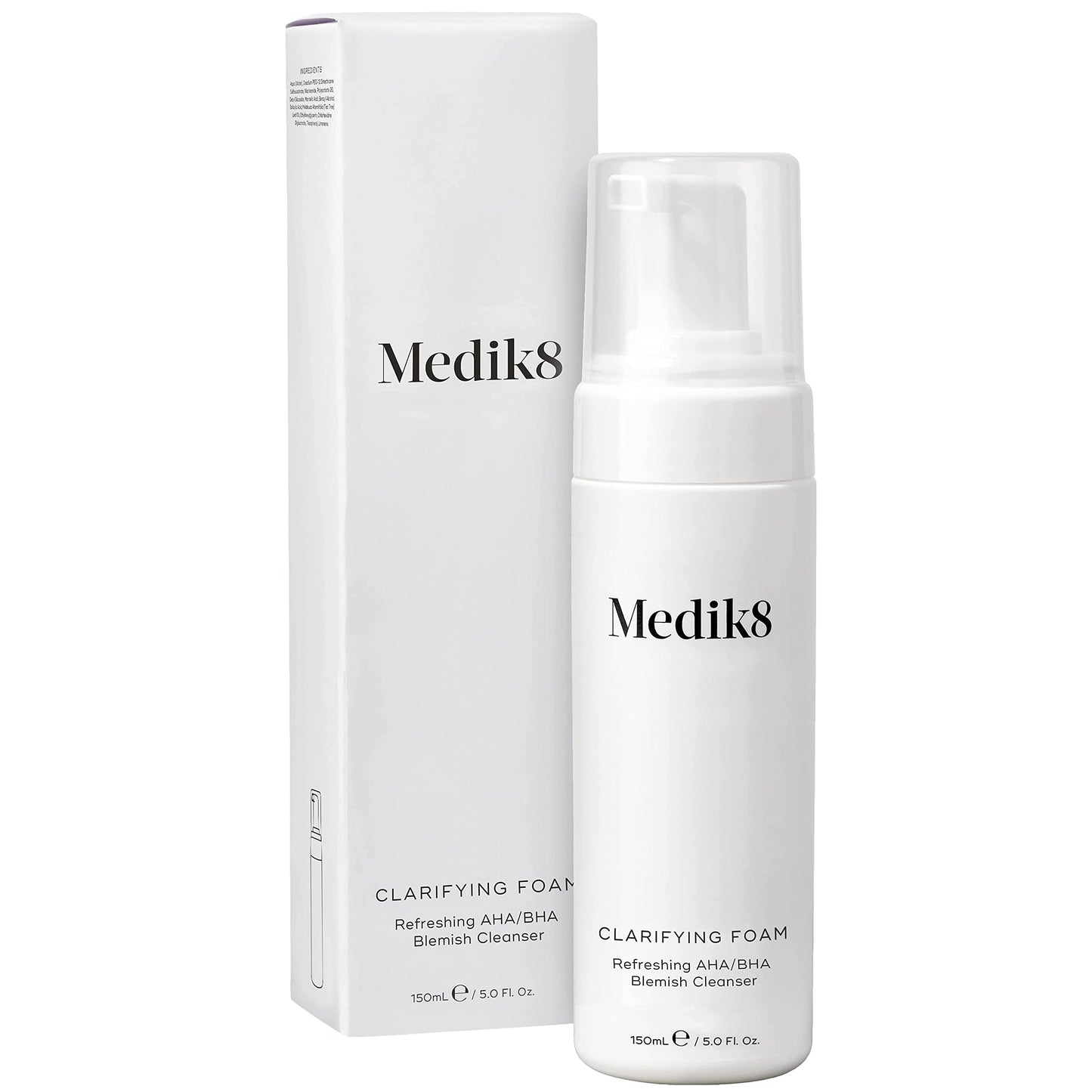 Medik8 Clarifying Foam - Exfoliating AHA/BHA Facial Cleanser - Purifying, Decongesting & Anti-Imperfection - Hydrates & Smooths - Blemish-Prone Skin