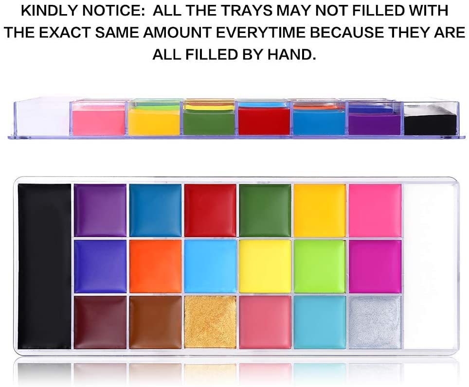 Ucanbe UCANBE Athena Body Face Paint Oil Palette 20 color Professional Non-Toxic Makeup Pallet Halloween FX Party Artist Fancy Adult Painting