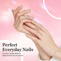Ceboic 24Pcs Short Square False Nails Glossy French Tips Press on Nails Green Fake Nails with Elegant Leaves Designs Reusable Artificial Stick on Nails for Women Girls Nail Art Accessories