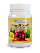 Health Leads ...Working With Nature Vitamin K Complex High Strength Food Supplement 450µg x 90 Capsules, Magnesium Stearate Free, Vitamin K contributes to the Maintenance of Normal Bones & Normal Blood clotting, Made in Wales