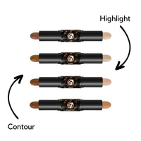 W7 Contour Stick - Double-Ended Creamy Contour & Highlight Makeup - Bronze, Shape & Define - Natural