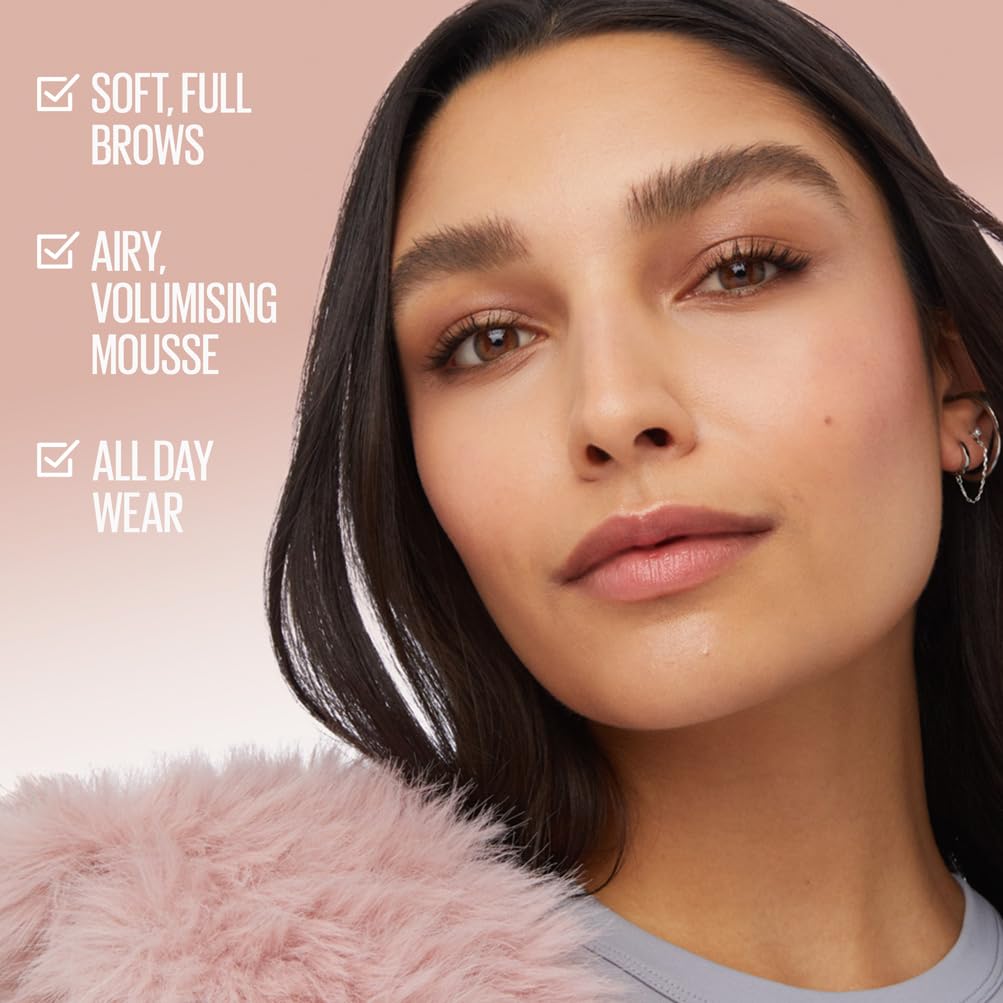 Maybelline New York Superfluff Brow Mousse, Soft, Full Brows, All Day Wear, Airy Volumising Mousse, Stiff Resistant, Flake Resistant, Black Brown (Shade 262)