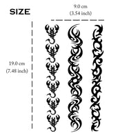 Yesallwas 10 Sheets Tribal Tattoos Spider Tattoos Dragon Temporary Tattoo Black Totem Pattern Tattoo Body Sticker for Men Women 3.54X7.48 inches (LXW)