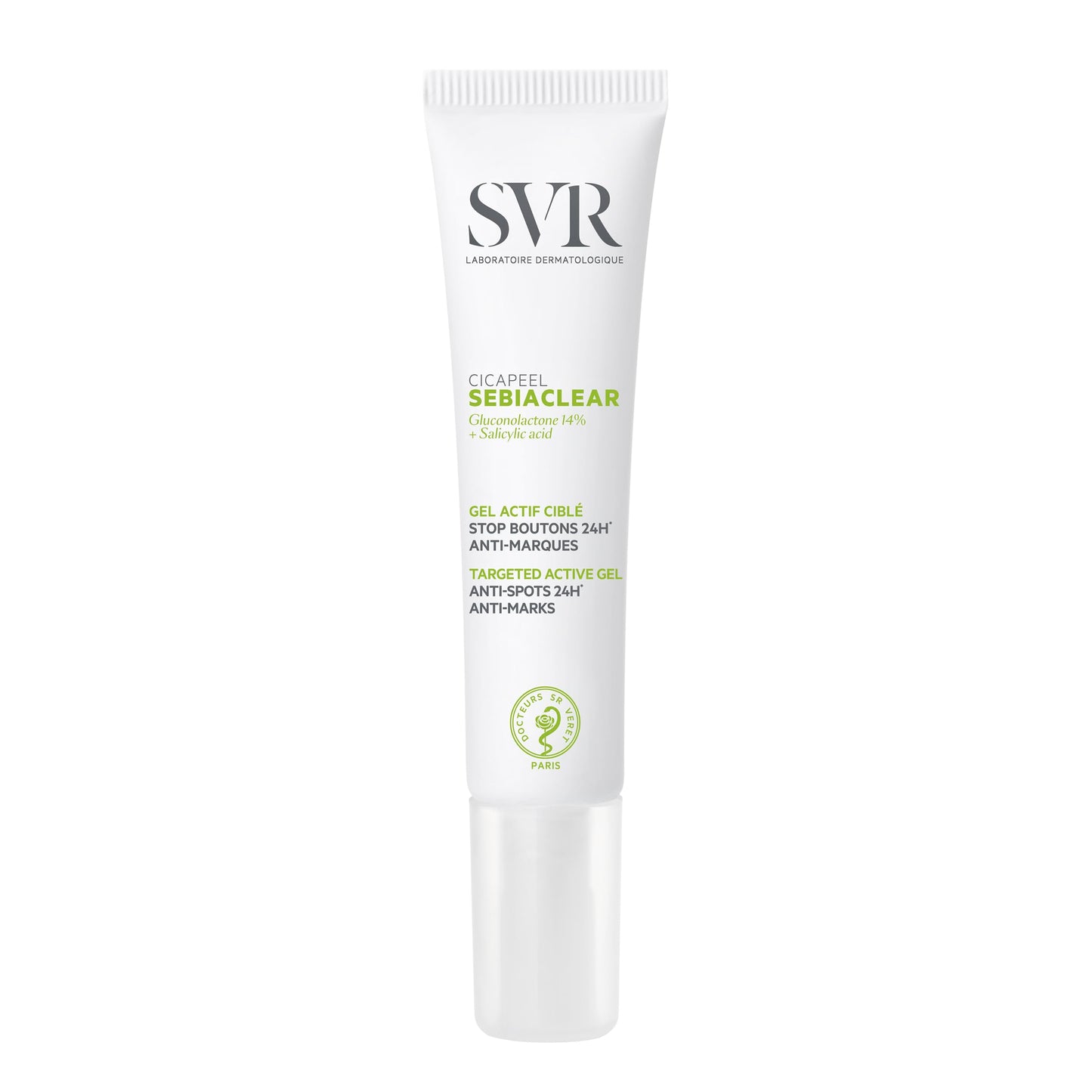 SVR SEBIACLEAR Cicapeel Spot-Targeting Active Gel for Acne-Prone, Oily, Combination Skin, SOS Anti-Marks Invisible Treatment, 15ml